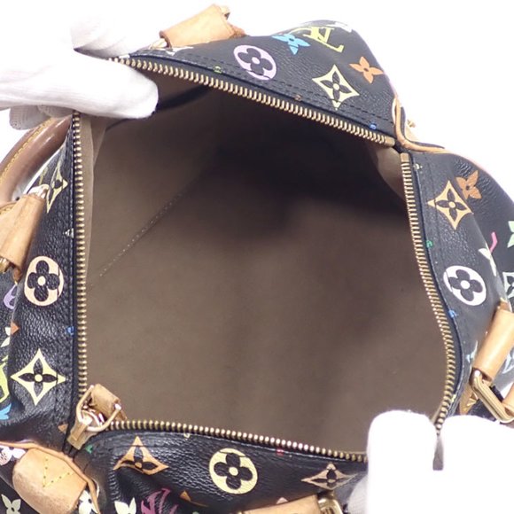Louis Vuitton Handbag Monogram Multicolor Speedy 30 Women's M92642 Noir Black... - Picture 9 of 10